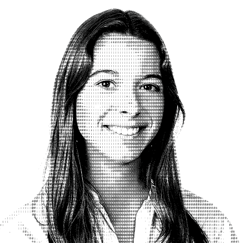 ASCII portrait of Joséphine